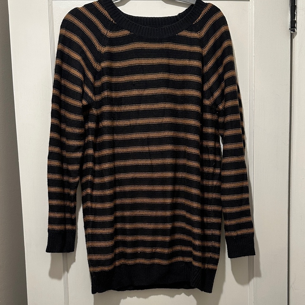 BDG Black and Tan Striped Sweater